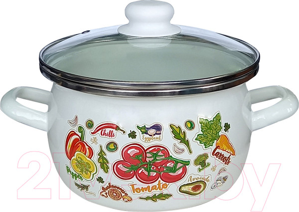 Изображение товара Кастрюля Сантэкс Черри 1-2450112 (белый)