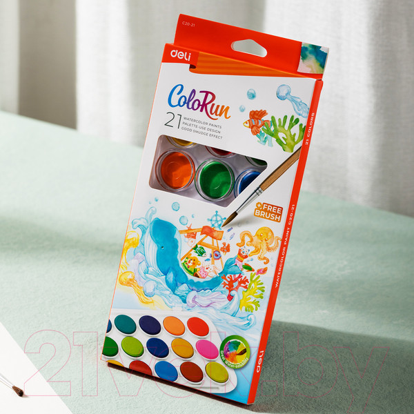 Изображение товара Акварельные краски Deli ColoRun / C2021 (21цв)