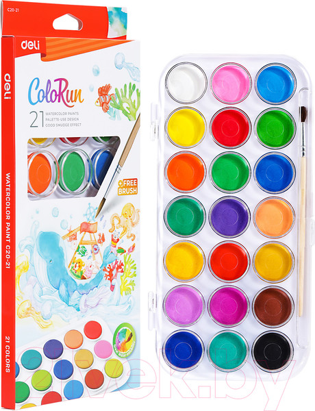 Изображение товара Акварельные краски Deli ColoRun / C2021 (21цв)