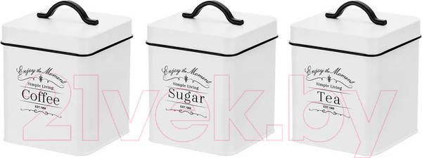 Изображение товара Набор емкостей для хранения Elan Gallery Tea, Coffee, Sugar / 240379