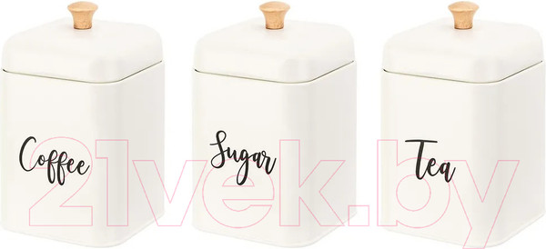 Изображение товара Набор емкостей для хранения Elan Gallery Tea, Coffee, Sugar / 240387 