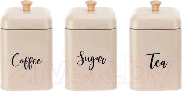 Изображение товара Набор емкостей для хранения Elan Gallery Tea, Coffee, Sugar / 240389 