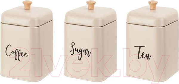 Изображение товара Набор емкостей для хранения Elan Gallery Tea, Coffee, Sugar / 240389 