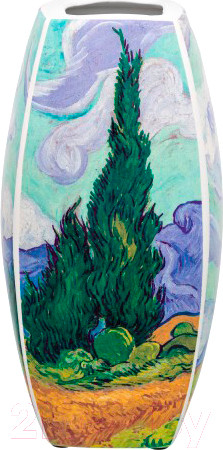 Изображение товара Ваза Elan Gallery Пшеничное поле с кипарисами / 420574 