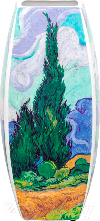 Изображение товара Ваза Elan Gallery Пшеничное поле с кипарисами / 420583