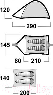 Изображение товара Палатка Husky Bizam 2 Army 2P
