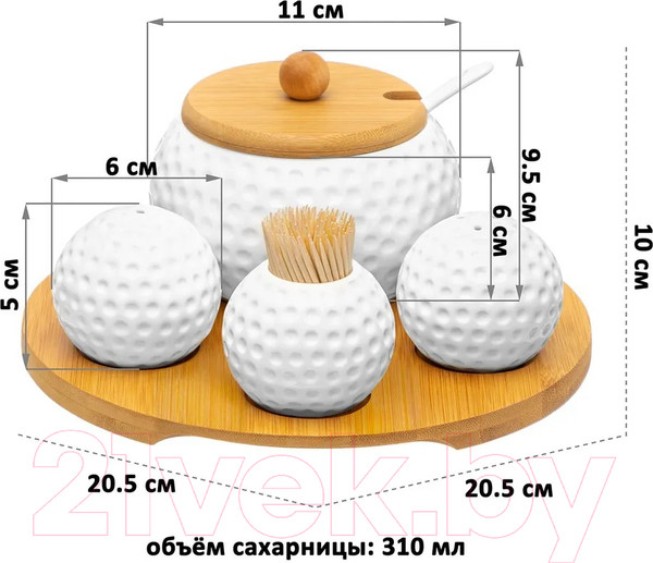 Изображение товара Набор емкостей для хранения Elan Gallery Сфера / 540714 