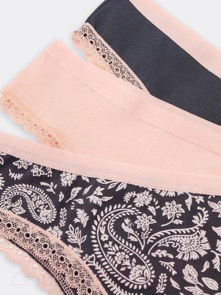 Изображение товара Комплект женских трусов Mark Formelle 412281-3 (р.106, пейсли на графите)