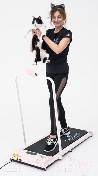 Изображение товара Электрическая беговая дорожка Calviano Slim Pink