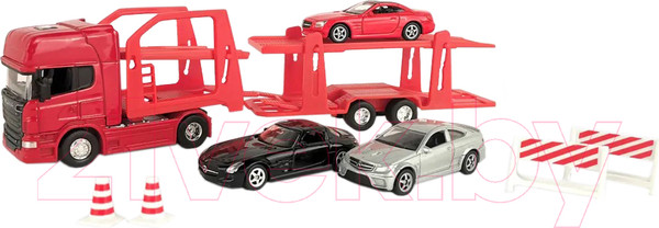 Изображение товара Набор игрушечных автомобилей Welly Грузовик Scania V8 R730 / 68023SL-F-10G(C) 