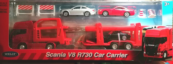 Изображение товара Набор игрушечных автомобилей Welly Грузовик Scania V8 R730 / 68023SL-F-10G(C) 