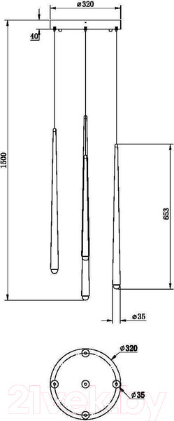 Изображение товара Люстра Maytoni Cascade MOD132PL-L30BSK