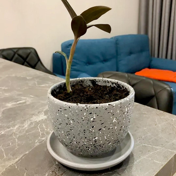 Изображение товара Вазон Вещицы Терраццо BH-91-4 (серый)