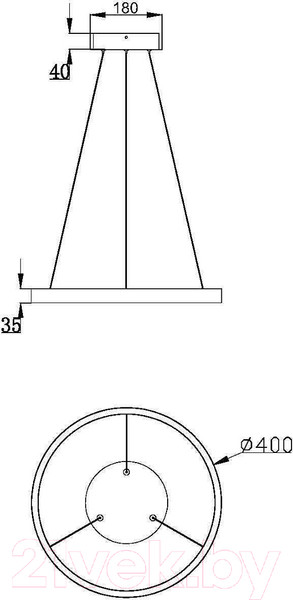 Изображение товара Потолочный светильник Maytoni Rim MOD058PL-L22BSK