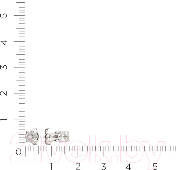 Изображение товара Серьги из серебра ZORKA 03D00136 (с бриллиантами)