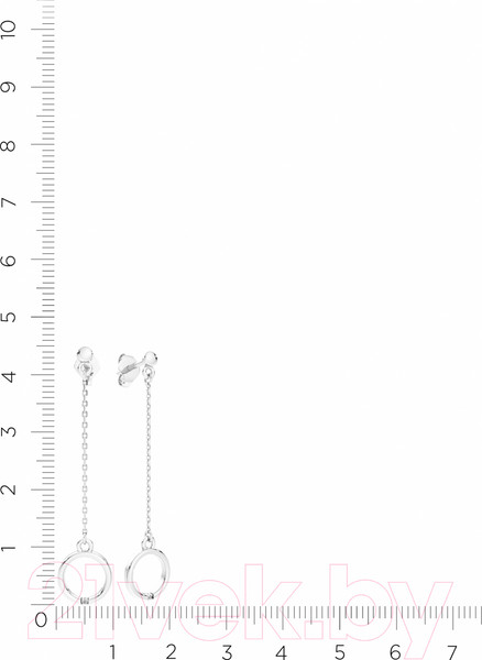 Изображение товара Серьги из серебра ZORKA 03D0037 (с бриллиантами)
