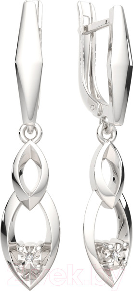 Изображение товара Серьги из серебра ZORKA 03D0047 (с бриллиантами)