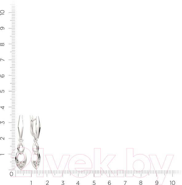 Изображение товара Серьги из серебра ZORKA 03D0047 (с бриллиантами)