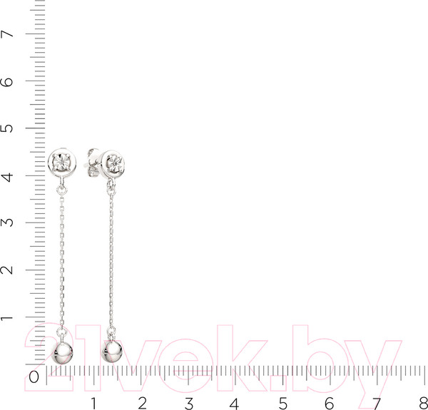 Изображение товара Серьги из серебра ZORKA 03D0082.ZZ (с бриллиантами)