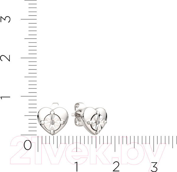 Изображение товара Серьги из серебра ZORKA 03D0099 (с бриллиантами)