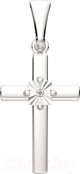 Изображение товара Крестик из серебра ZORKA 04D0012 (с бриллиантом)