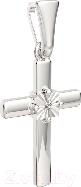 Изображение товара Крестик из серебра ZORKA 04D0012 (с бриллиантом)