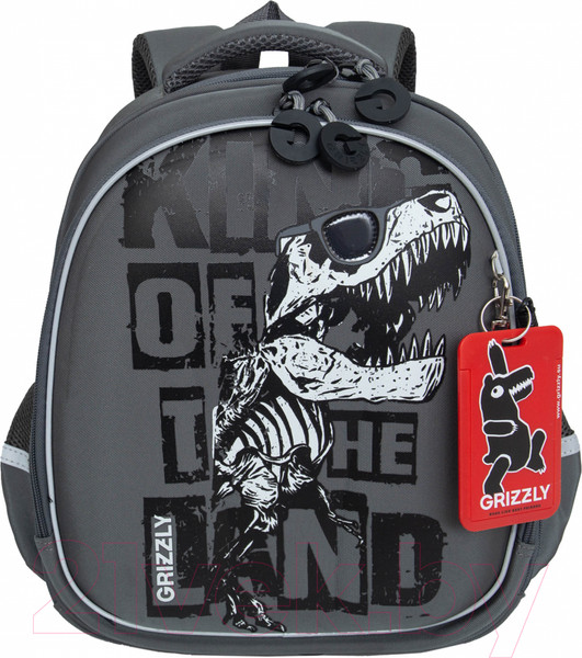 Изображение товара Школьный рюкзак Grizzly RAz-487-2 (серый)