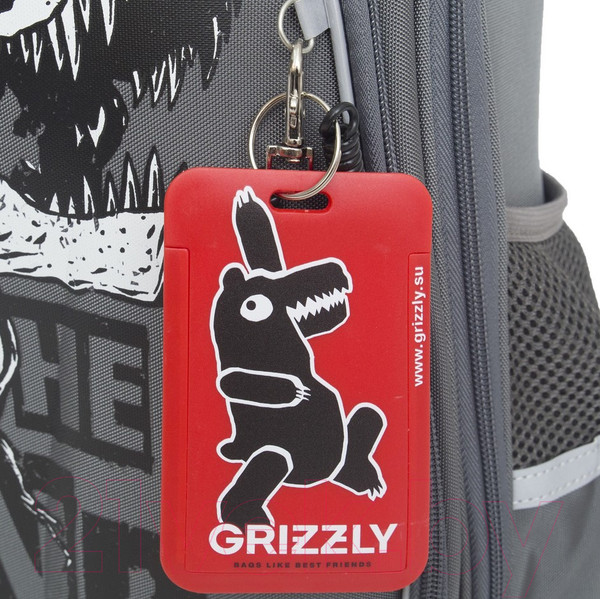 Изображение товара Школьный рюкзак Grizzly RAz-487-2 (серый)