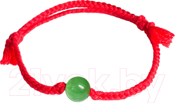Изображение товара Браслет Wolves Красная нить с кошачьим глазом 40849 (зеленый)