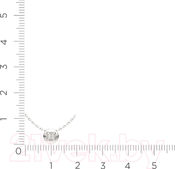 Изображение товара Колье из серебра ZORKA 05D0067.ZZ (40см, с бриллиантом)