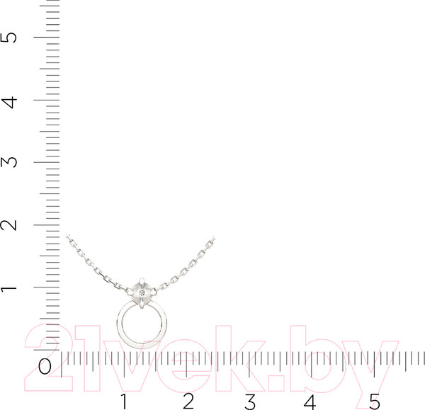 Изображение товара Колье из серебра ZORKA 05D0078 (45см, с бриллиантом)