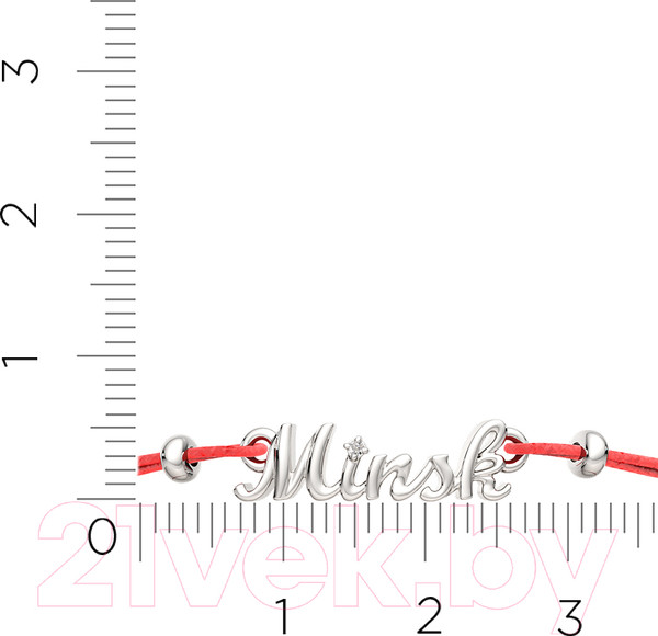Изображение товара Браслет из серебра ZORKA 06D0005.02 (18см, с бриллиантом)