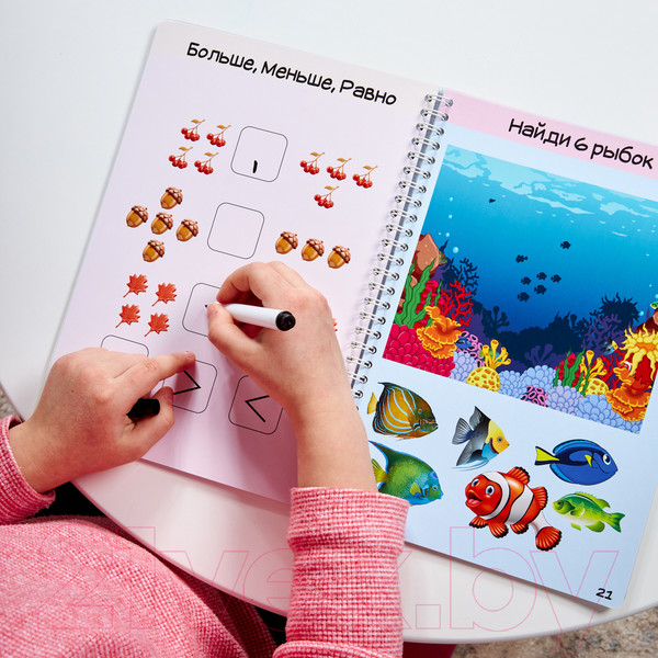 Изображение товара Развивающая книга Десятое королевство Умная тетрадка Цифры. Учимся считать. Пиши-стирай / 05216