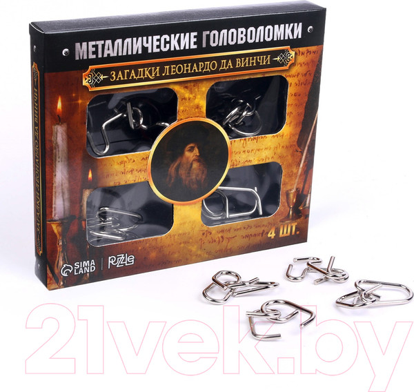 Изображение товара Набор головоломок Puzzle Загадки Леонардо Да Винчи / 2528225 (4шт)