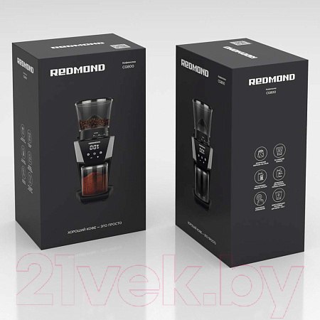 Изображение товара Кофемолка Redmond CG800 (черный/металлик)