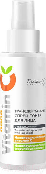Изображение товара Спрей для лица Белита-М NanoVitamin С Трансдермальный тонер с липосомами (150мл)