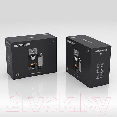 Изображение товара Кофеварка эспрессо Redmond CM702 (черный/хром)