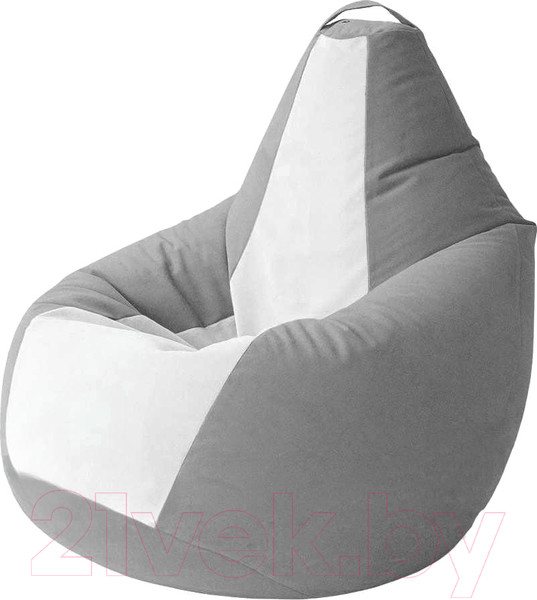 Изображение товара Бескаркасное кресло Kreslomeshki Груша Kombo XXXL / GKV-145x100-SB (сталь/белый)