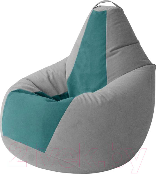 Изображение товара Бескаркасное кресло Kreslomeshki Груша Kombo XXL / GKV-130x90-SBI (сталь/бирюза)