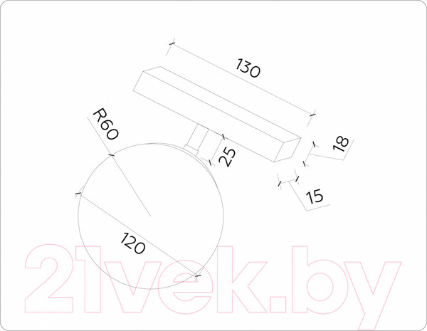 Изображение товара Трековый светильник Ambrella GL3921 BK (черный)