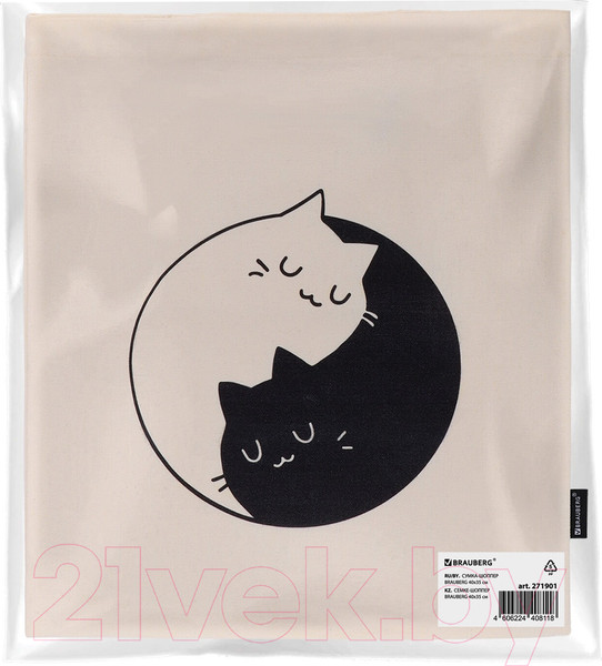 Изображение товара Сумка-шоппер Brauberg Premium. Yin-Yang / 271901 (бежевый)