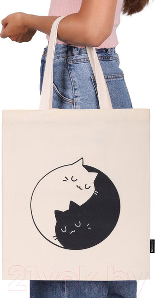 Изображение товара Сумка-шоппер Brauberg Premium. Yin-Yang / 271901 (бежевый)