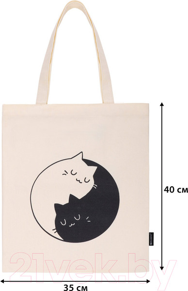 Изображение товара Сумка-шоппер Brauberg Premium. Yin-Yang / 271901 (бежевый)