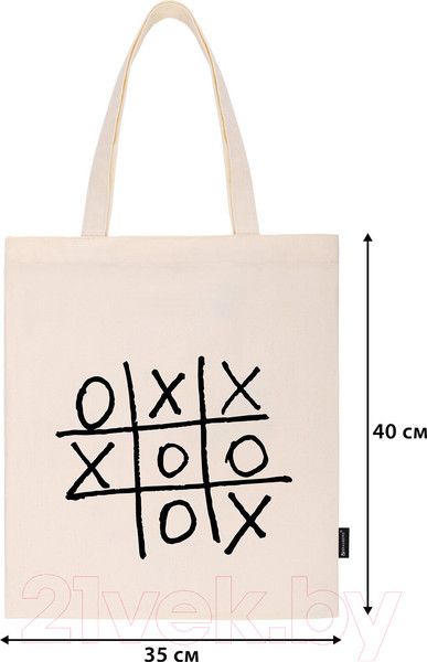 Изображение товара Сумка-шоппер Brauberg Premium. Tic-Tac-Toe / 271902 (бежевый)