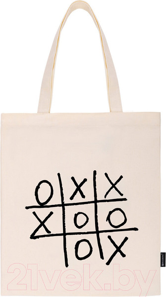 Изображение товара Сумка-шоппер Brauberg Premium. Tic-Tac-Toe / 271902 (бежевый)