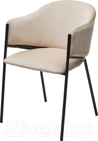 Изображение товара Стул M-City Дилл / 688M05711 (H-06 бежевый велюр/черный каркас)