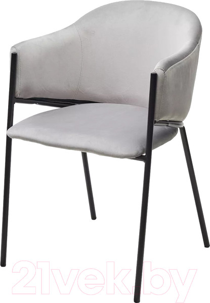 Изображение товара Стул M-City Дилл / 688M05712 (H-09 светло-серый велюр/черный каркас)