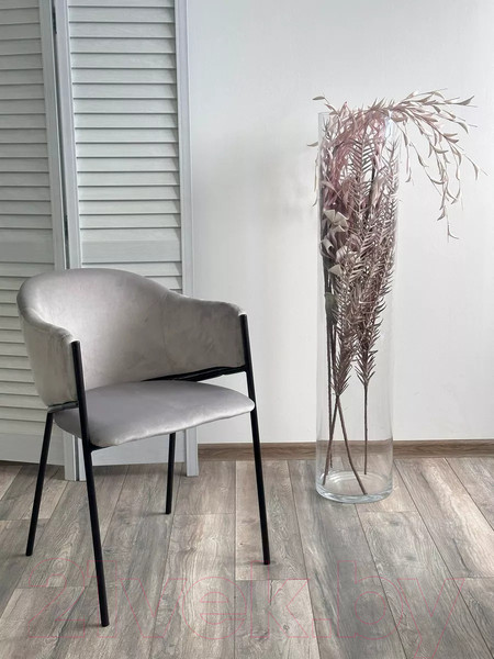 Изображение товара Стул M-City Дилл / 688M05712 (H-09 светло-серый велюр/черный каркас)