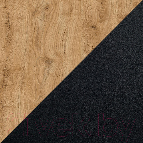 Изображение товара Прикроватная тумба Мебель-КМК Оливия 0971.17 Левая (дуб наварра/MDP 46 шагрень черная)