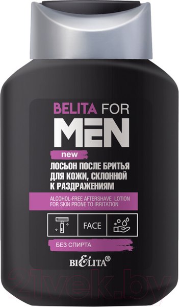 Изображение товара Лосьон после бритья Belita For Men Для кожи склонной к раздражениям без спирта (250мл)